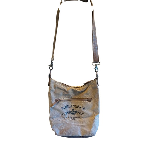 Myra Bag X Design Boho Multi Print Canvas Tote Crossbody Bag - Picture 1 of 7